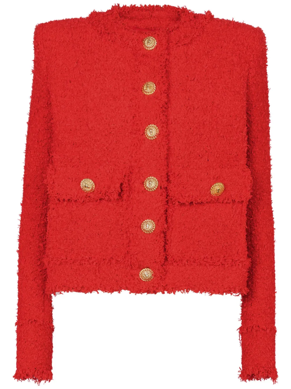 BALMAIN BUTTONED TWEED JACKET