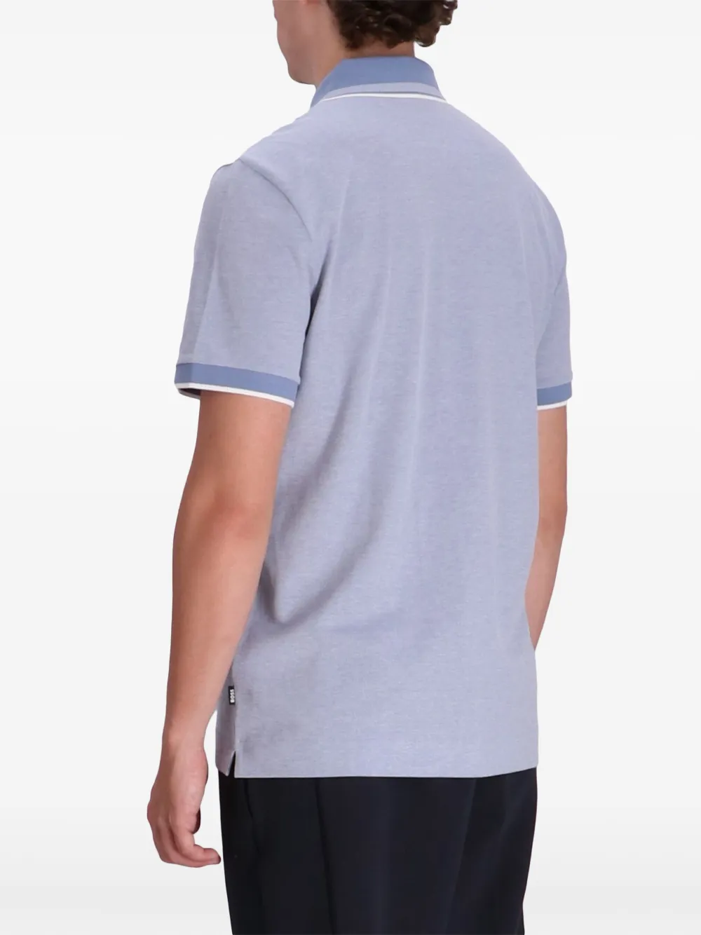 BOSS Poloshirt met geborduurd logo Blauw
