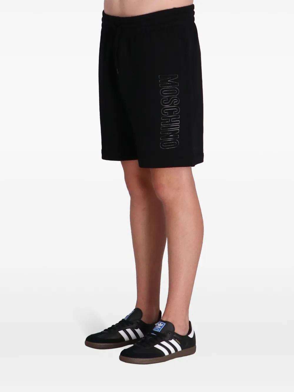Moschino Trainingsshorts met logo Zwart