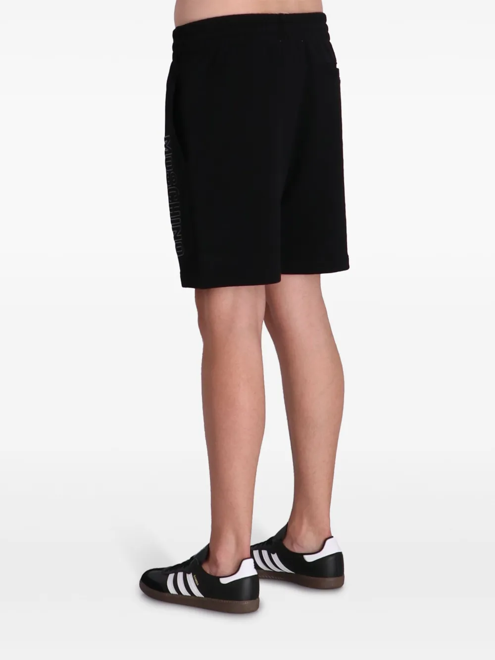 Moschino Trainingsshorts met logo Zwart