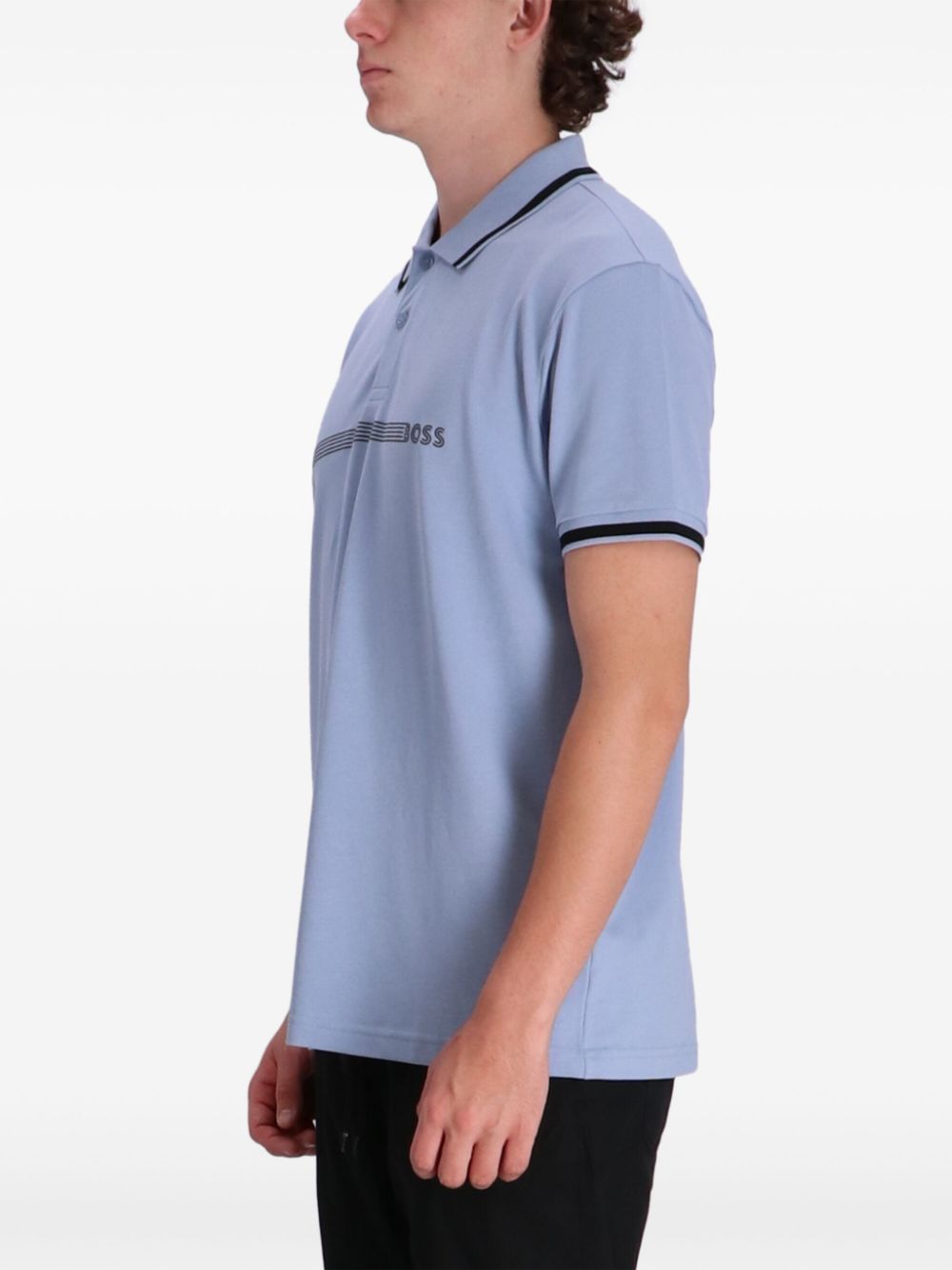 Shop Hugo Boss Paddy 1 Polo Shirt In Blue