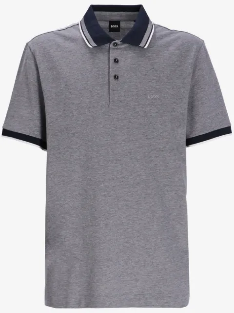 BOSS embroidered-logo cotton polo shirt