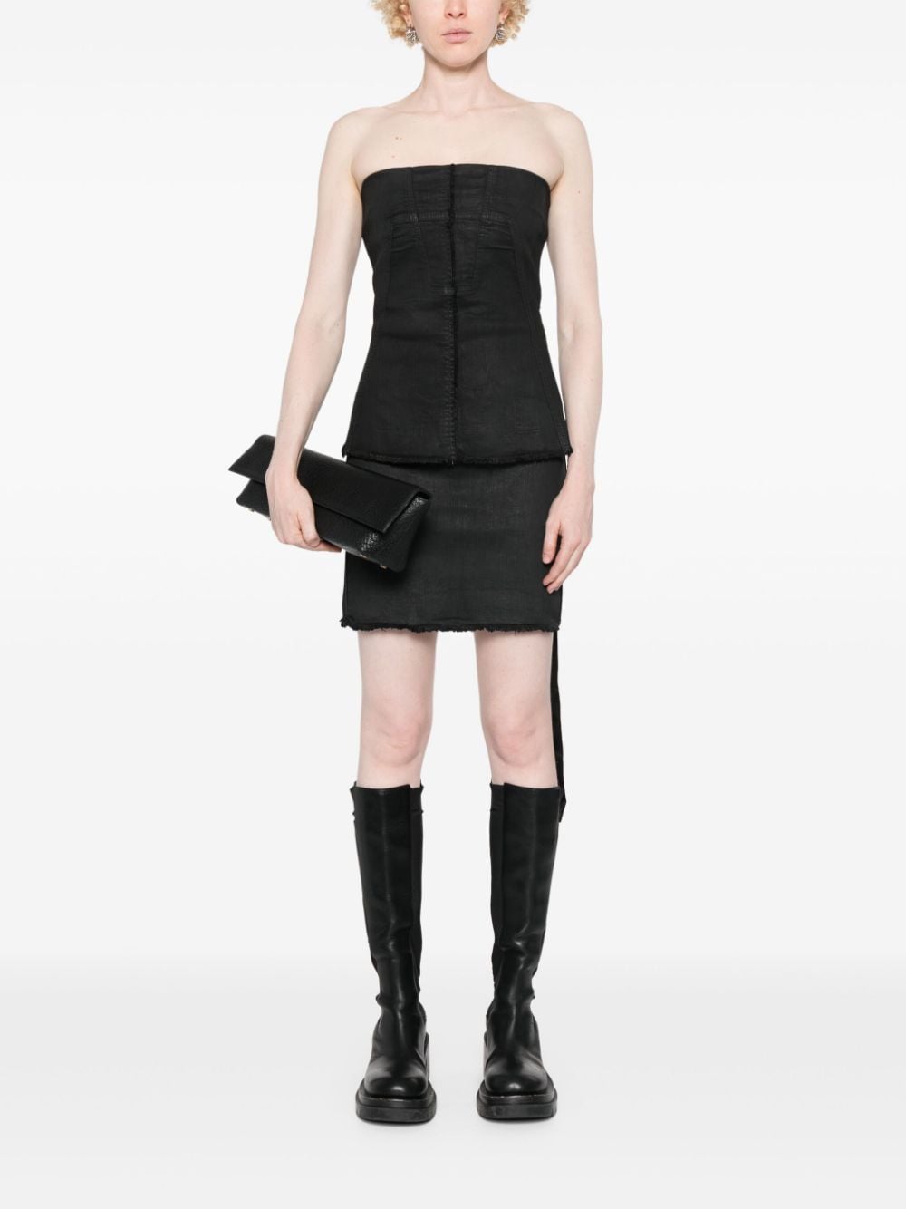 Rick Owens DRKSHDW Dirt Pillar mini-rok - Zwart