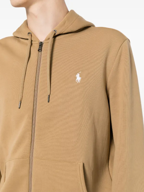 Polo Ralph Lauren Zipped Hoodie | Brown | FARFETCH CA