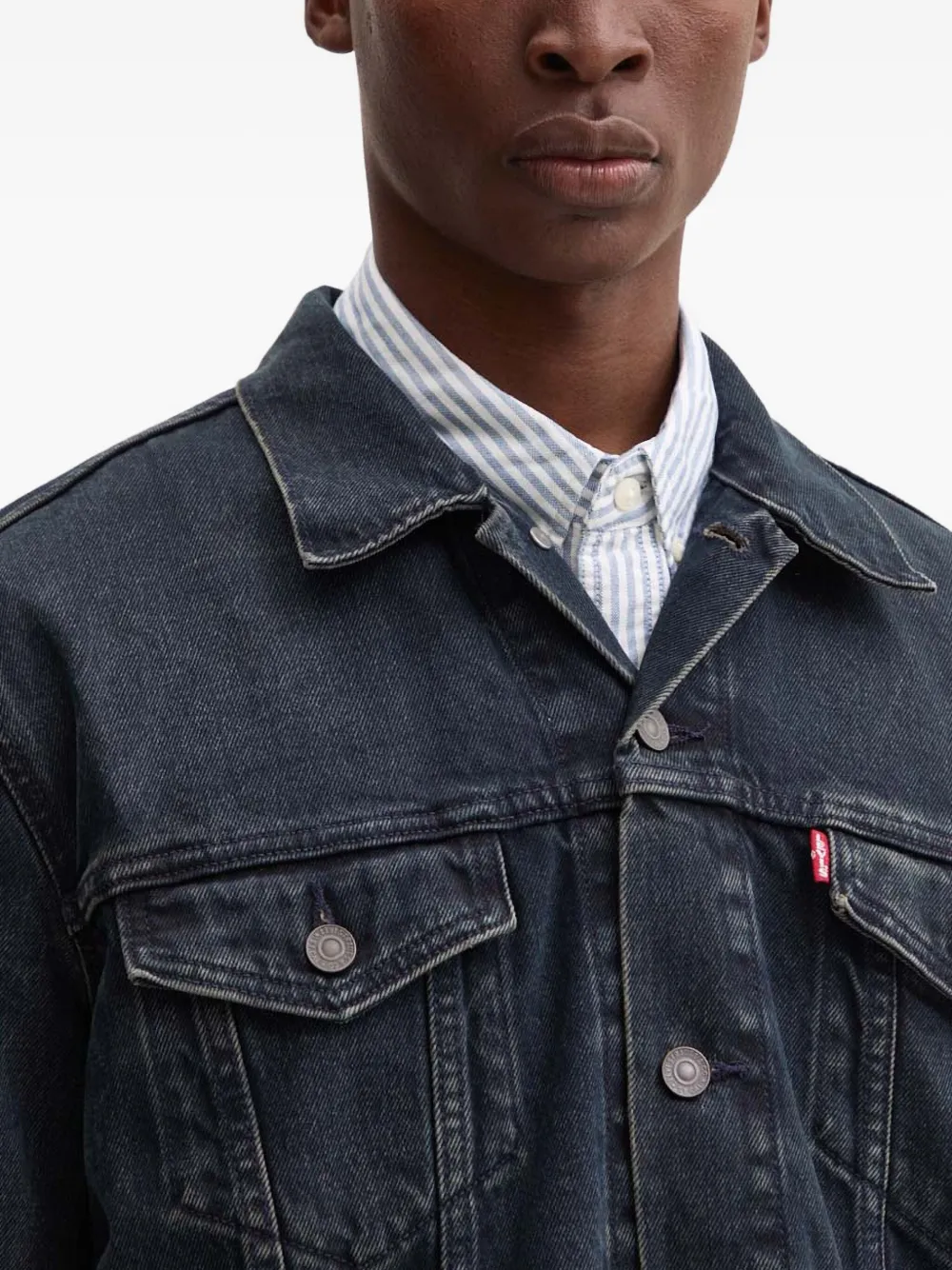 Levi's Denim truckerjack Blauw