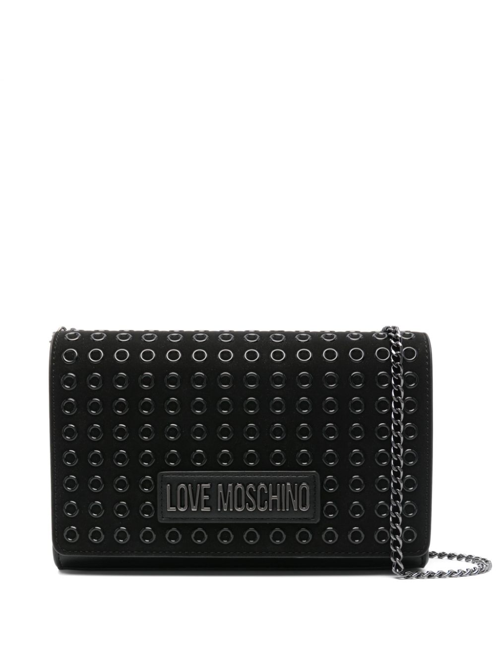 Love Moschino logo-lettering cross body bag - Nero