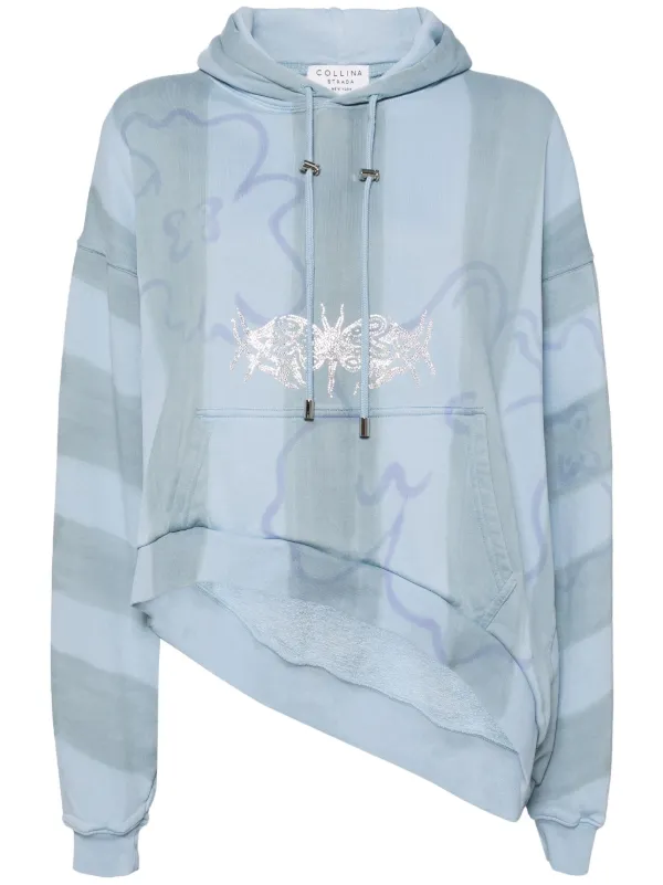 Collina Strada フローラルストライプ パーカー | ブルー | FARFETCH JP