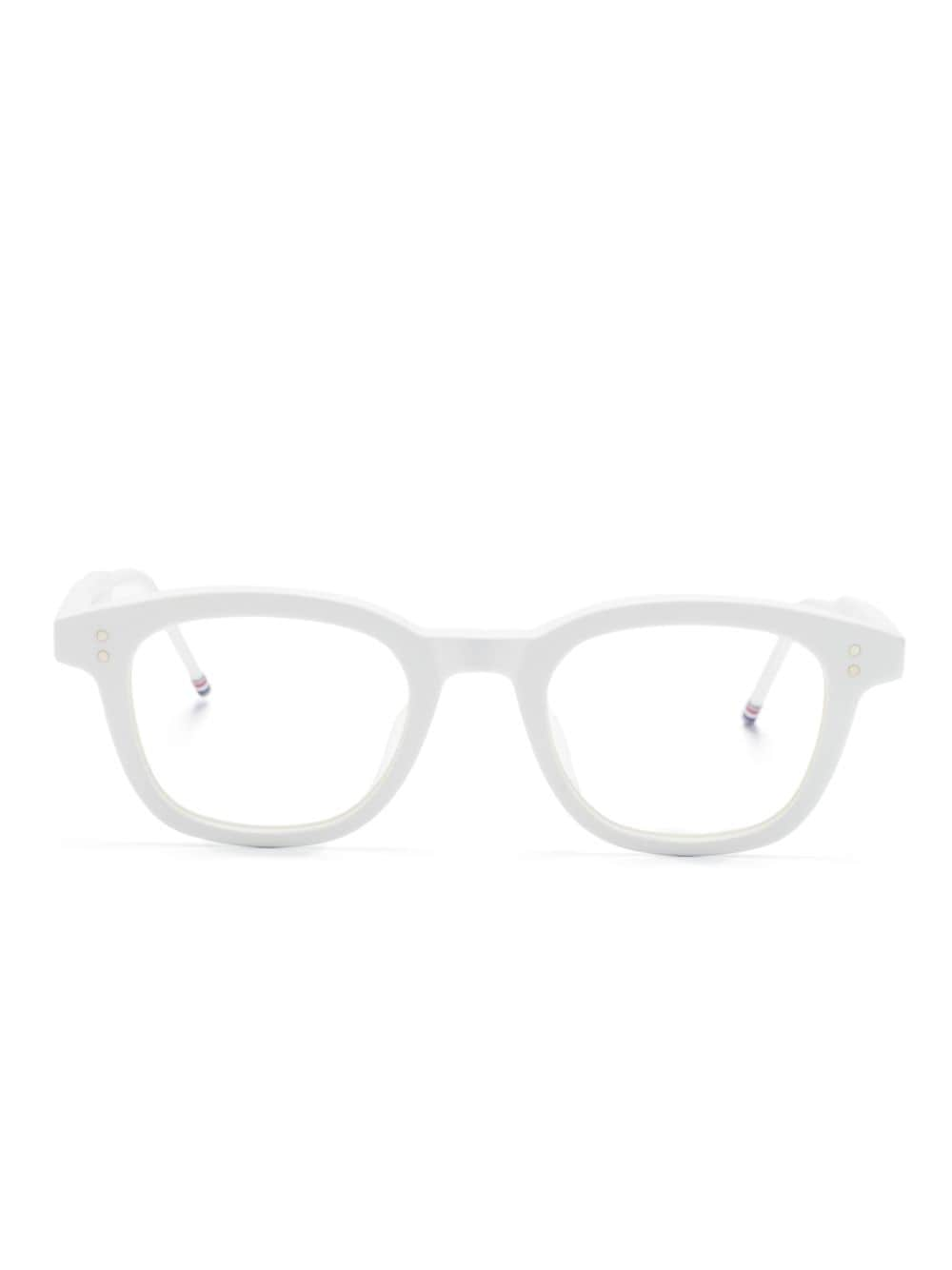 Shop Thom Browne Square-frame Glasses In Weiss