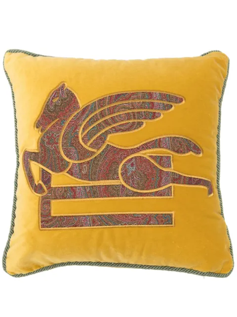 ETRO HOME Pegaso-embroidered cushion (40cm x 40cm)