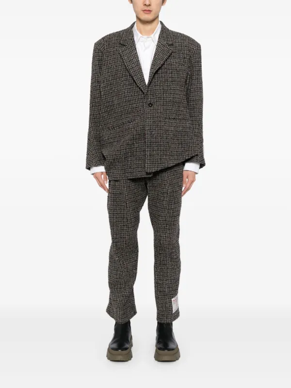 Doublet Zombie Silhouette Tweed Trousers | Grey | FARFETCH