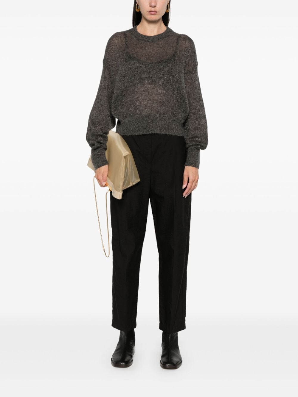 Brunello Cucinelli metallic-threading sweater - Grijs