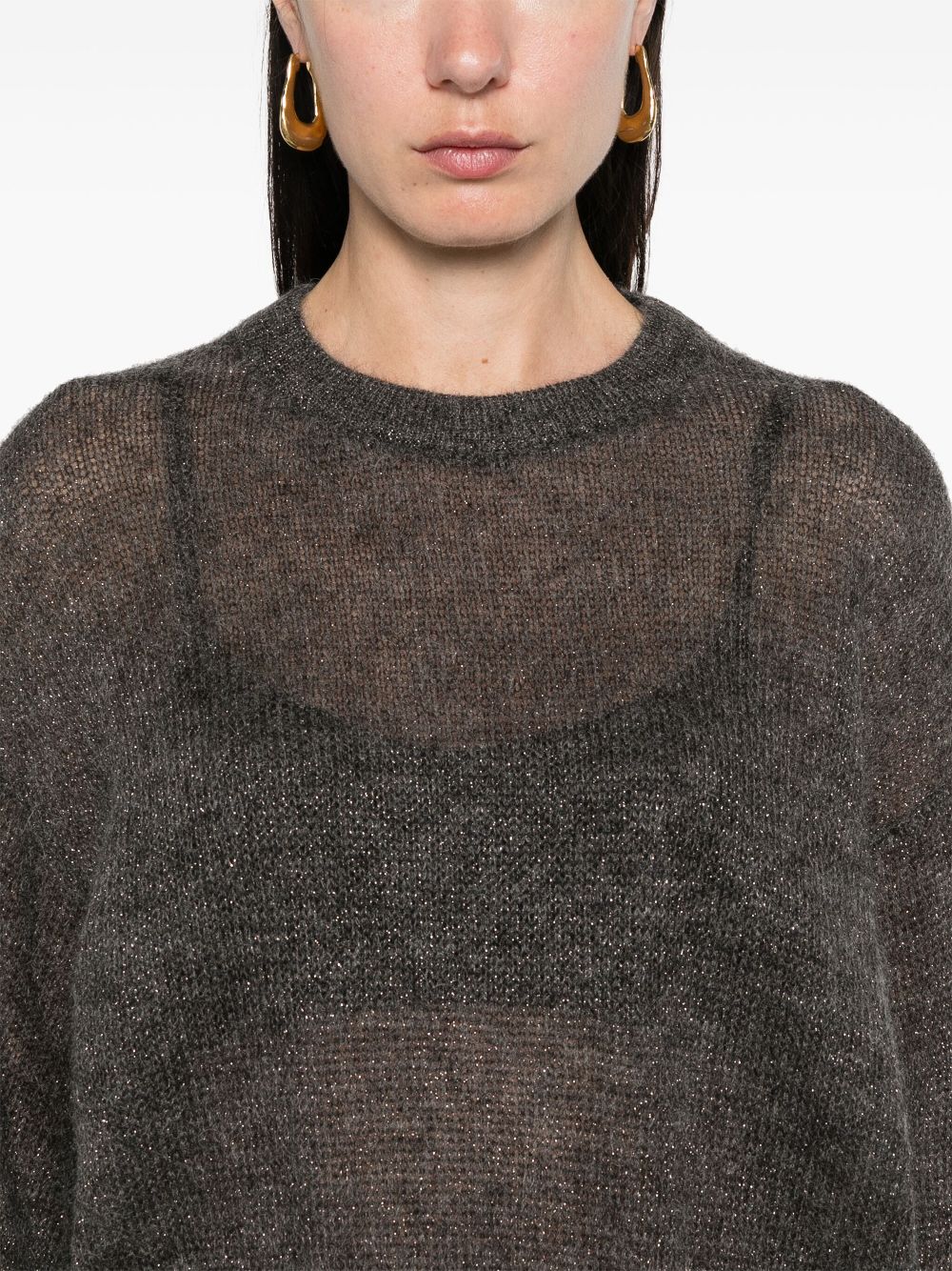 Brunello Cucinelli metallic-threading sweater Women