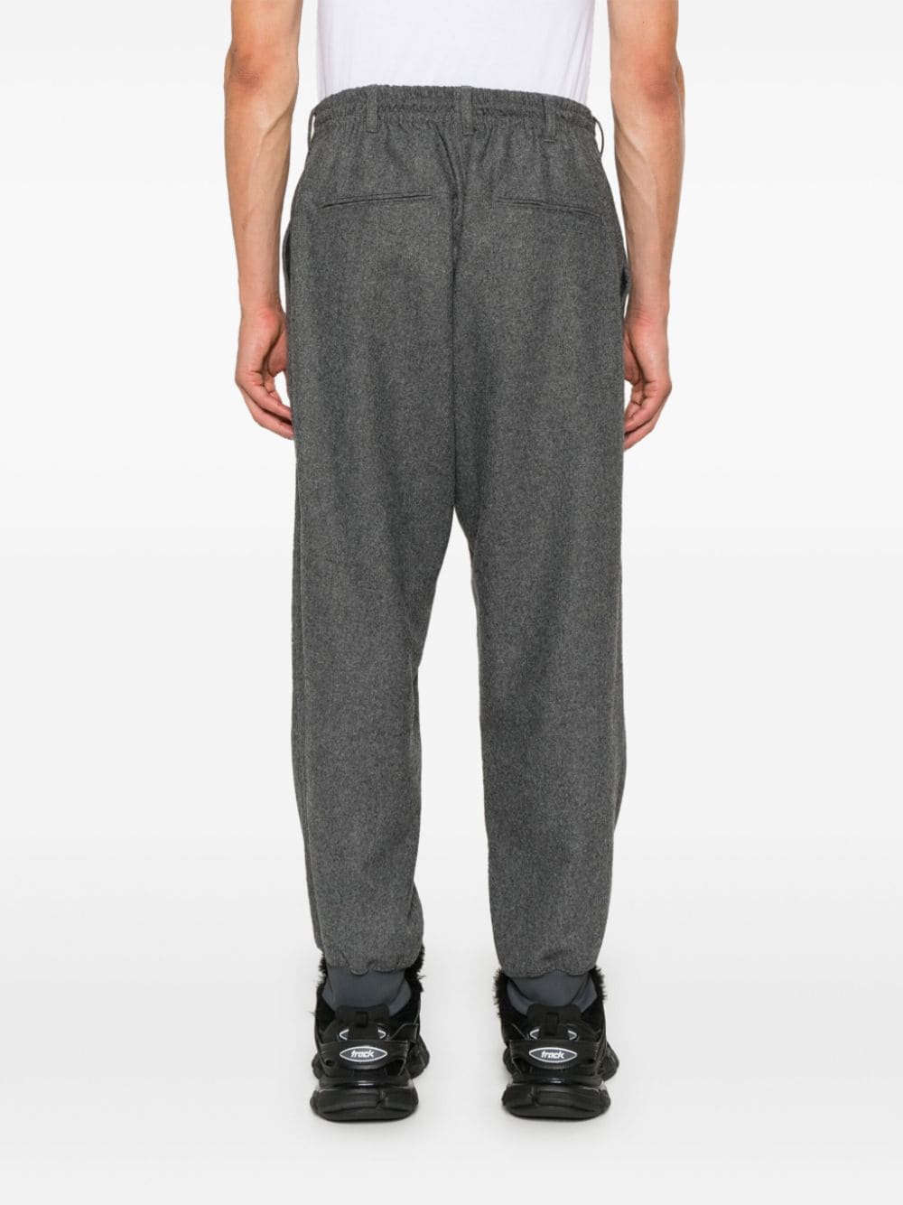 Shop Y-3 Logo-print Track Pants In Grey