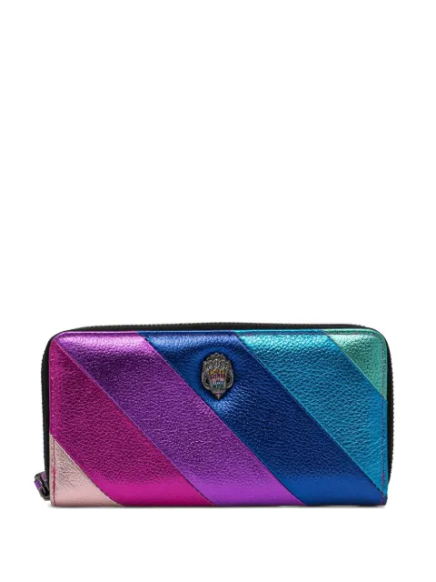 Kurt Geiger London metallic chevron zip wallet