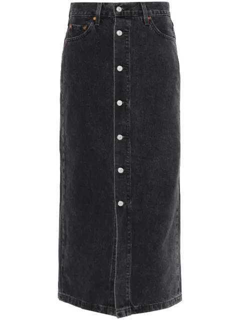 Levi's buttoned-up midi skirt