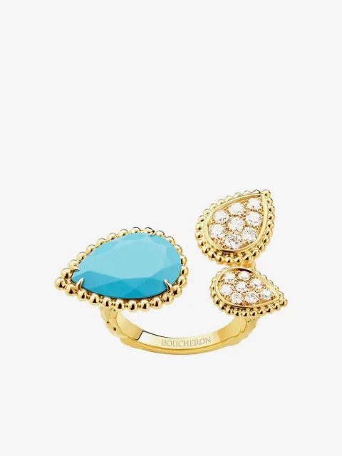 Boucheron 18kt yellow gold Serpent Bohème diamond ring