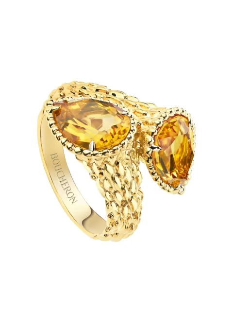 Boucheron anillo Serpent Bohème en oro amarillo de 18kt y citrino