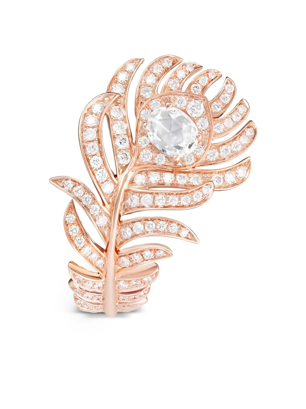 Boucheron Plume de Paon ダイヤモンド リング 18Kローズゴールド - ピンク Boucheron Plume de Paon ダイヤモンド リング 18Kローズゴールド - ピンク