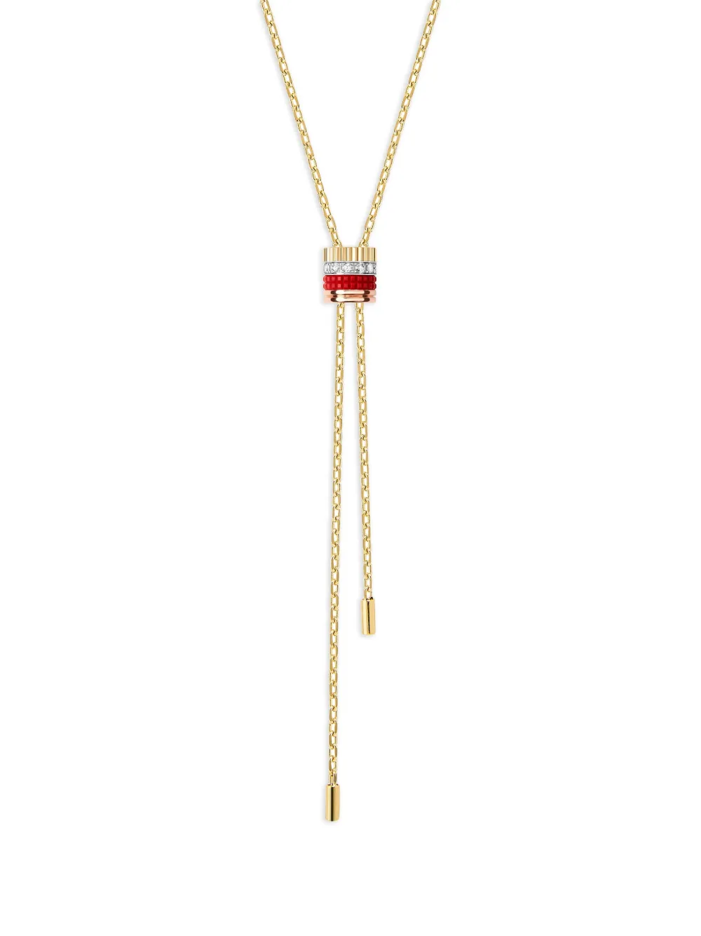 Boucheron Quatre Edition ダイヤモンド ミニ ネックレス 18Kイエローゴールド - ゴールドトーン Boucheron Quatre Edition ダイヤモンド ミニ ネックレス 18Kイエローゴールド - ゴールドトーン
