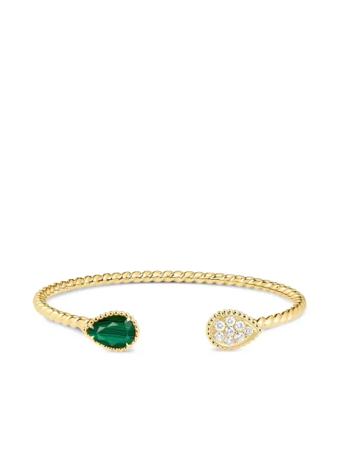 Boucheron 18K yellow gold Serpent Bohème diamonds and malachite bracelet