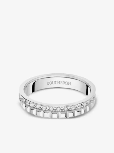 Boucheron 18K white gold Quatre diamond ring