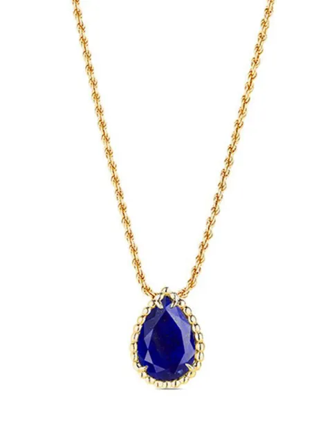 Boucheron قلادة 'سيربان بويم' صغيرة ذهب أصفر عيار 18 مرصعة باللازورد