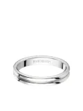 Boucheron platinum double-godron ring - Silver