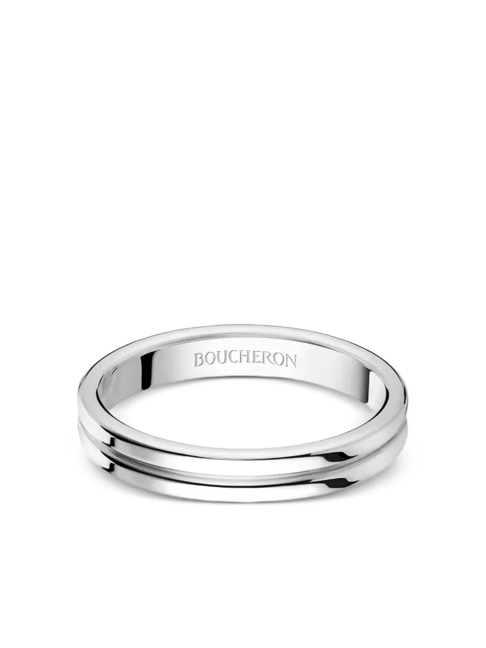 Boucheron ダブル リング プラチナ - シルバートーン Boucheron ダブル リング プラチナ - シルバートーン