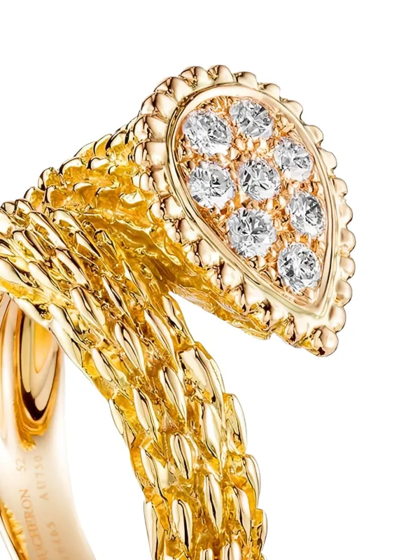 Boucheron 18K Yellow Gold Serpent Bohème Diamonds Ring Gold FARFETCH PH