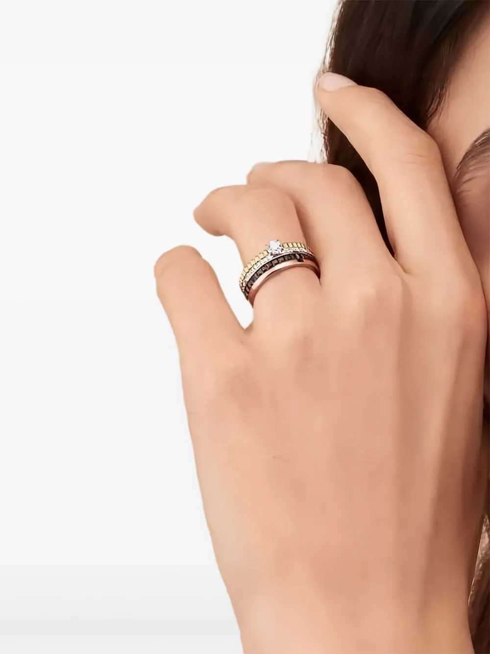Boucheron 18K Rose And Yellow Gold Quatre Classique Wedding Ring