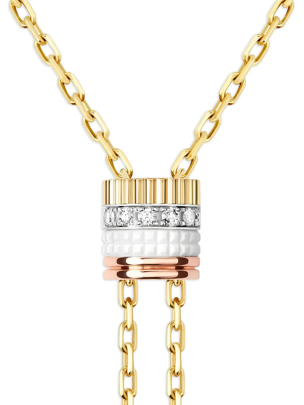 Boucheron 18K Yellow Gold Tie Diamond Necklace | Gold | FARFETCH ZA