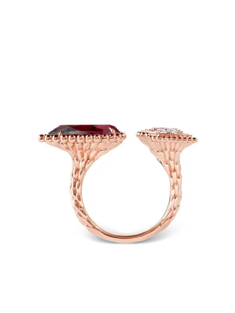 Boucheron 18K rose gold Serpent Bohème diamond ring