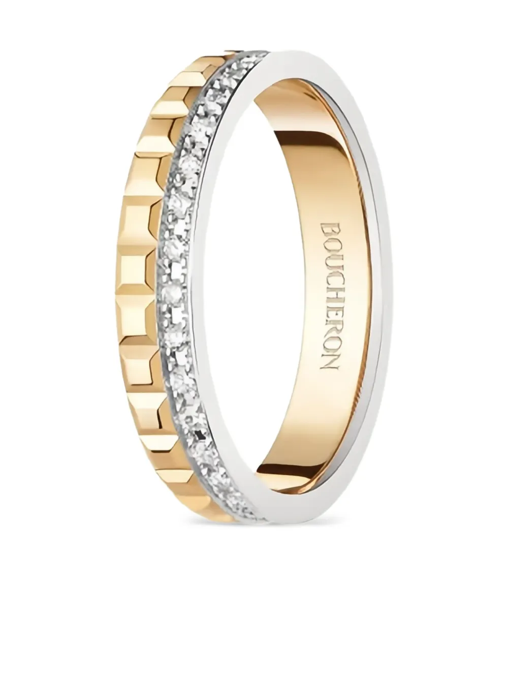 Boucheron alliance Clou de Paris en or 18ct pavée de diamants | Image 2