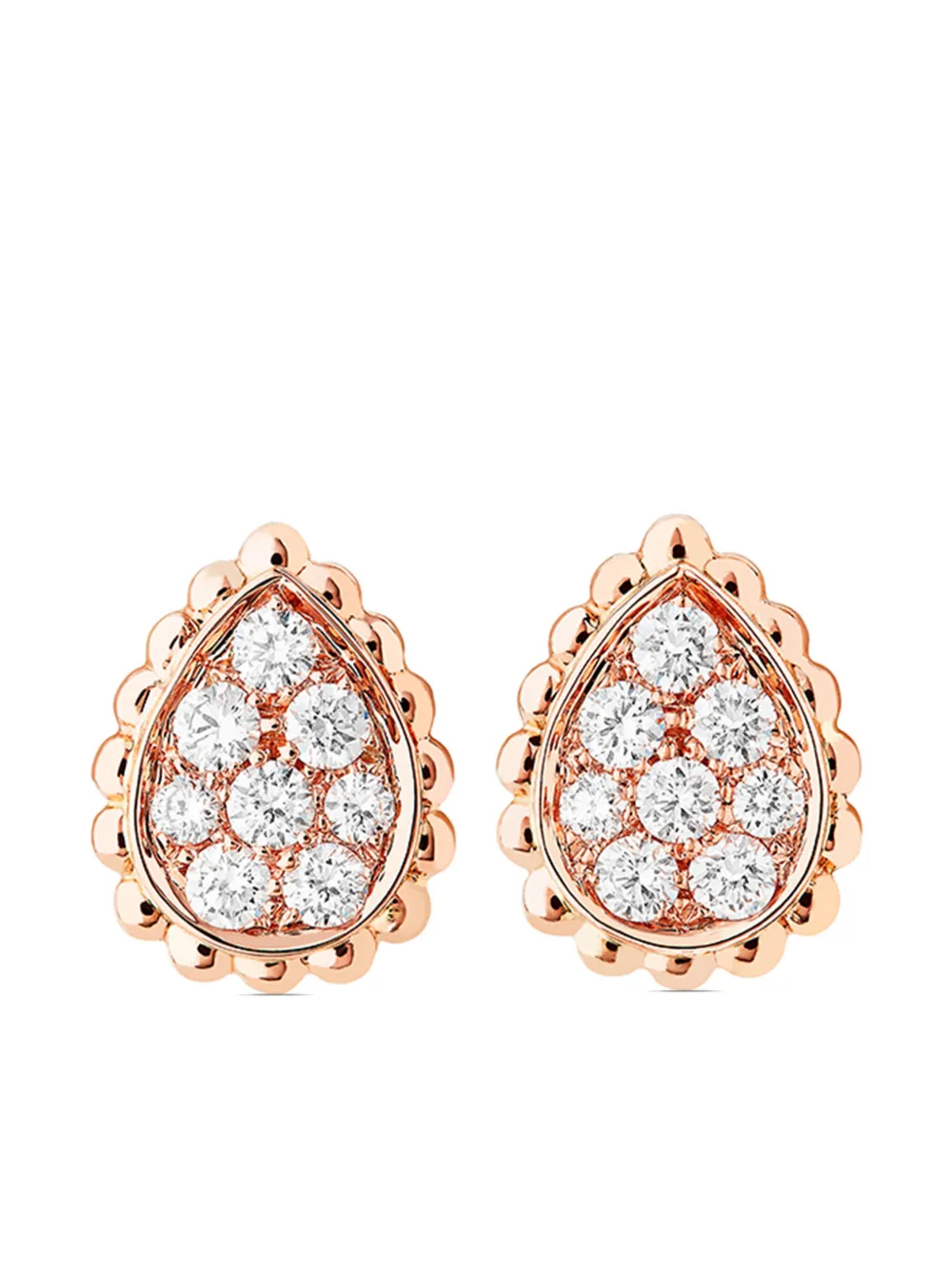 Boucheron Serpent Bohème XS ダイヤモンド ピアス 18Kローズゴールド - ゴールドトーン Boucheron Serpent Bohème XS ダイヤモンド ピアス 18Kローズゴールド - ゴールドトーン