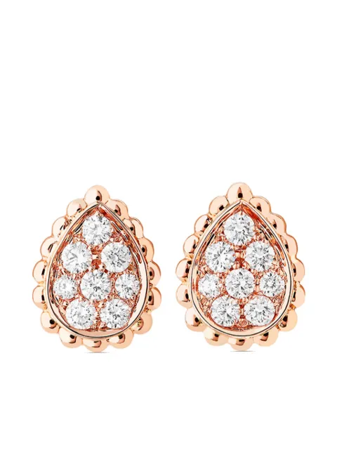 Boucheron aretes Serpent Bohème XS en oro rosa de 18kt con diamantes