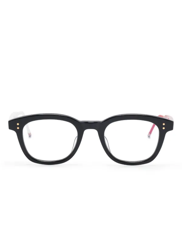 Thom Browne Eyewear スクエア眼鏡フレーム | レッド | FARFETCH JP