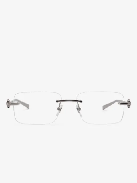 Gucci Eyewear Rahmenlose Brille mit Logo-Gravur