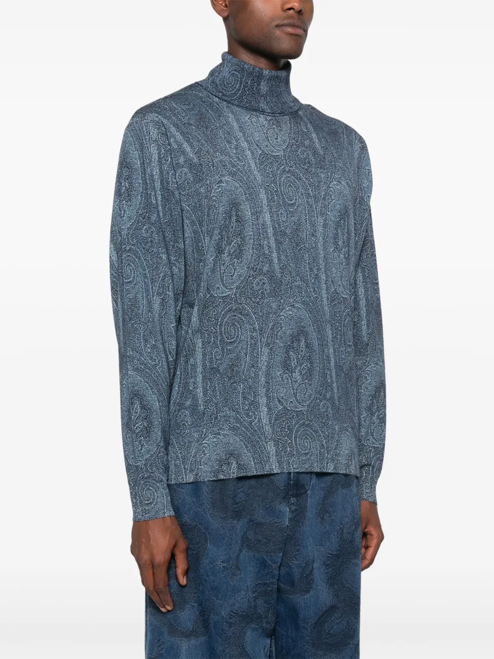 ETRO Trui met paisley-jacquard Blauw