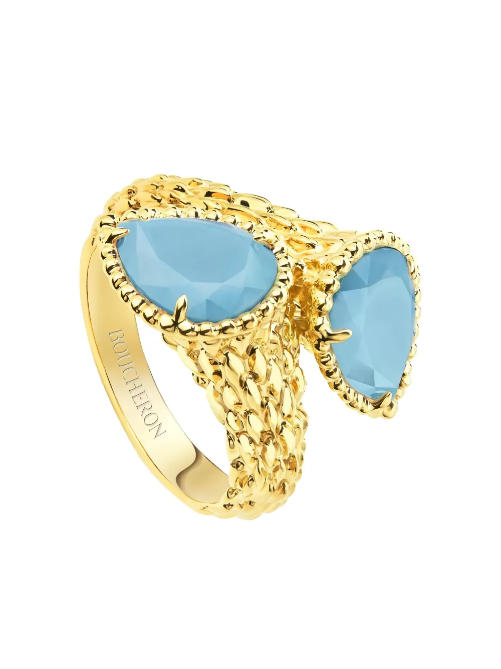Boucheron 18K yellow gold Serpent Boheme gemstone ring - ゴールドトーン Boucheron 18K yellow gold Serpent Boheme gemstone ring - ゴールドトーン