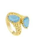 Boucheron 18K yellow gold Serpent Boheme gemstone ring