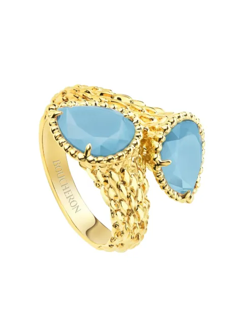 Boucheron 18K yellow gold Serpent Boheme gemstone ring