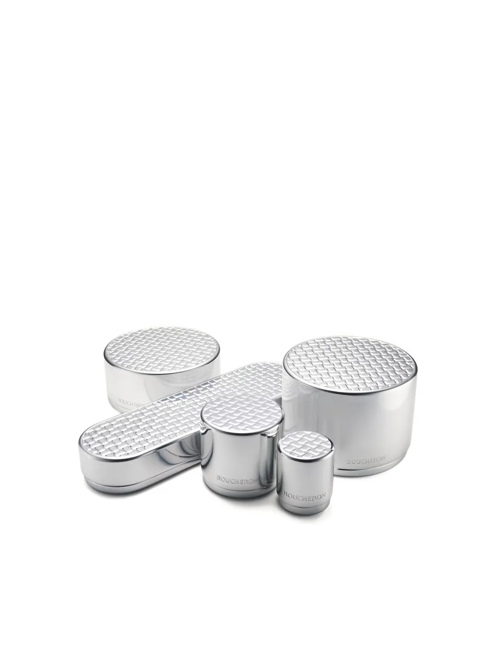 Boucheron Platinum Facette Wedding Ring In Silver