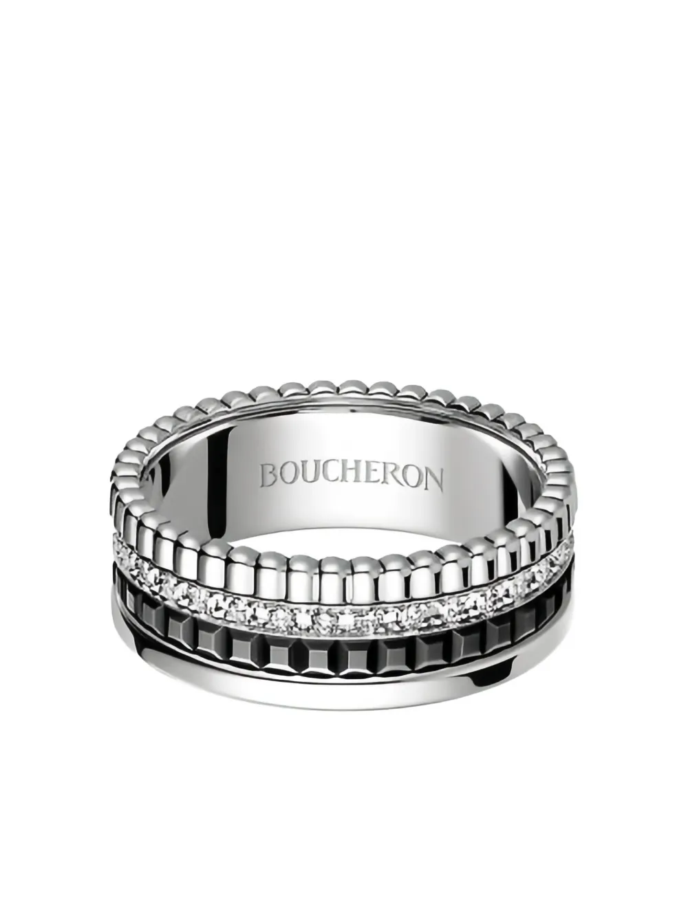 Boucheron Quatre ダイヤモンド リング 18Kホワイトゴールド - シルバートーン Boucheron Quatre ダイヤモンド リング 18Kホワイトゴールド - シルバートーン