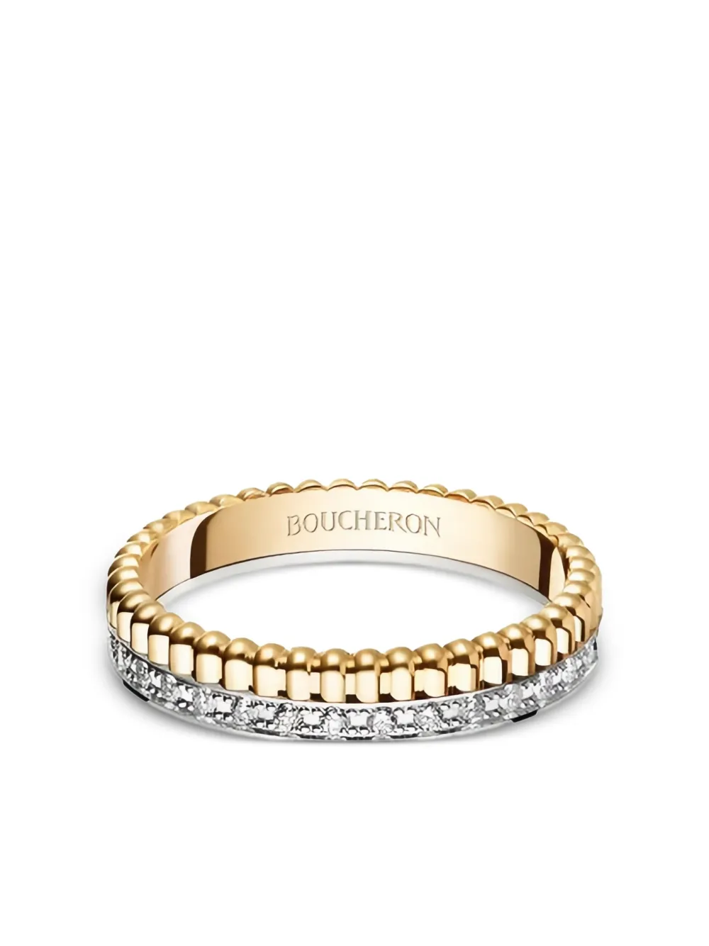 Boucheron Quatre Radiant ダイヤモンド リング 18Kイエローゴールド - ゴールドトーン Boucheron Quatre Radiant ダイヤモンド リング 18Kイエローゴールド - ゴールドトーン