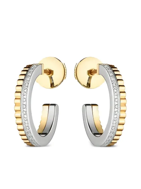 Boucheron 18K yellow gold Quatre Radiant Edition diamond earrings
