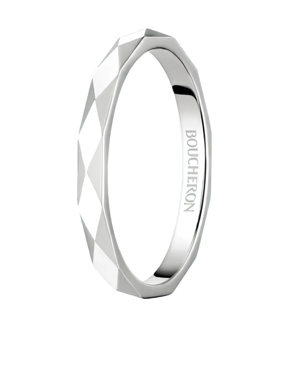 Boucheron Small Facette Ring In Metallic