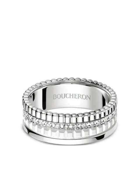 Boucheron Quatre Double White Edition ダイヤモンド リング 18Kホワイトゴールド