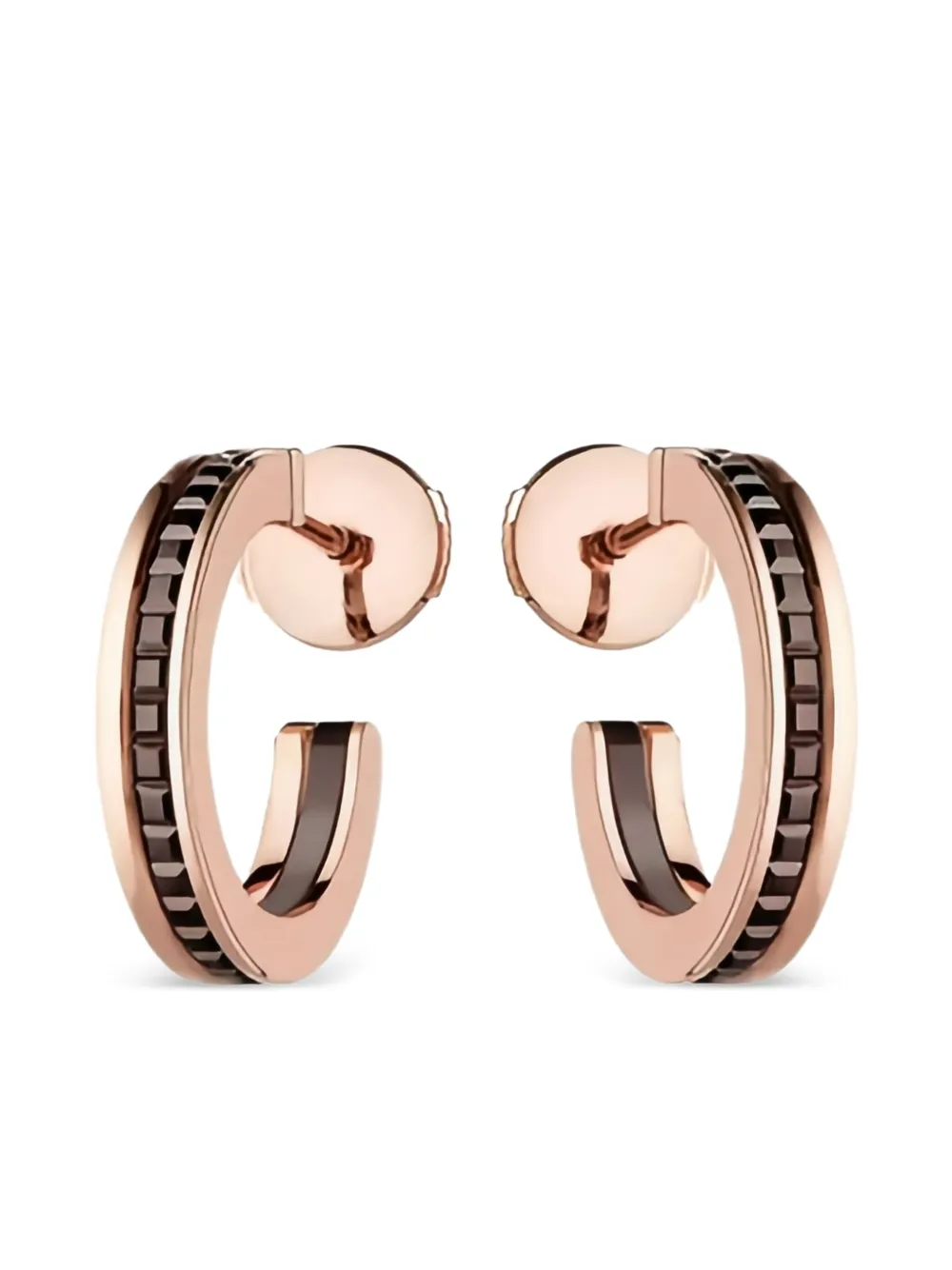 Boucheron Quatre Classique フープピアス 18Kローズゴールド - ピンク Boucheron Quatre Classique フープピアス 18Kローズゴールド - ピンク