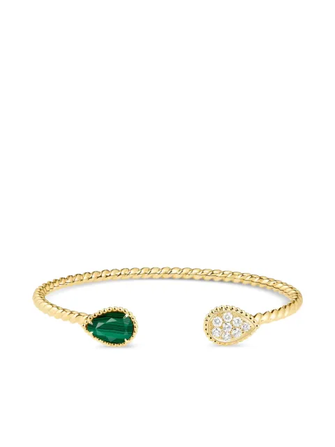 Boucheron 18K yellow gold Serpent Bohème malachite diamond bracelet