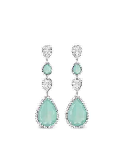 Boucheron 18K gold Serpent Bohème pendant diamond earrings